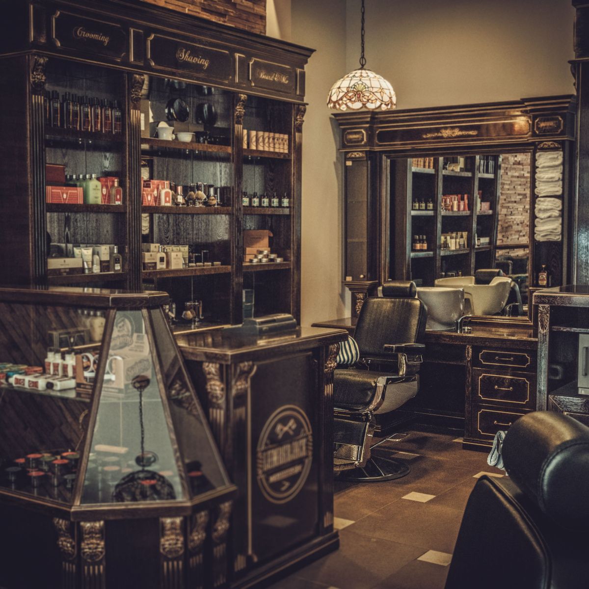 Houston barber shop with vintage look.