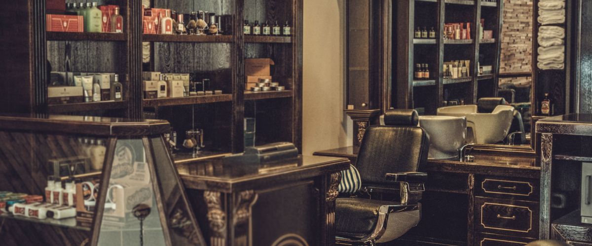 Houston barber shop with vintage look.