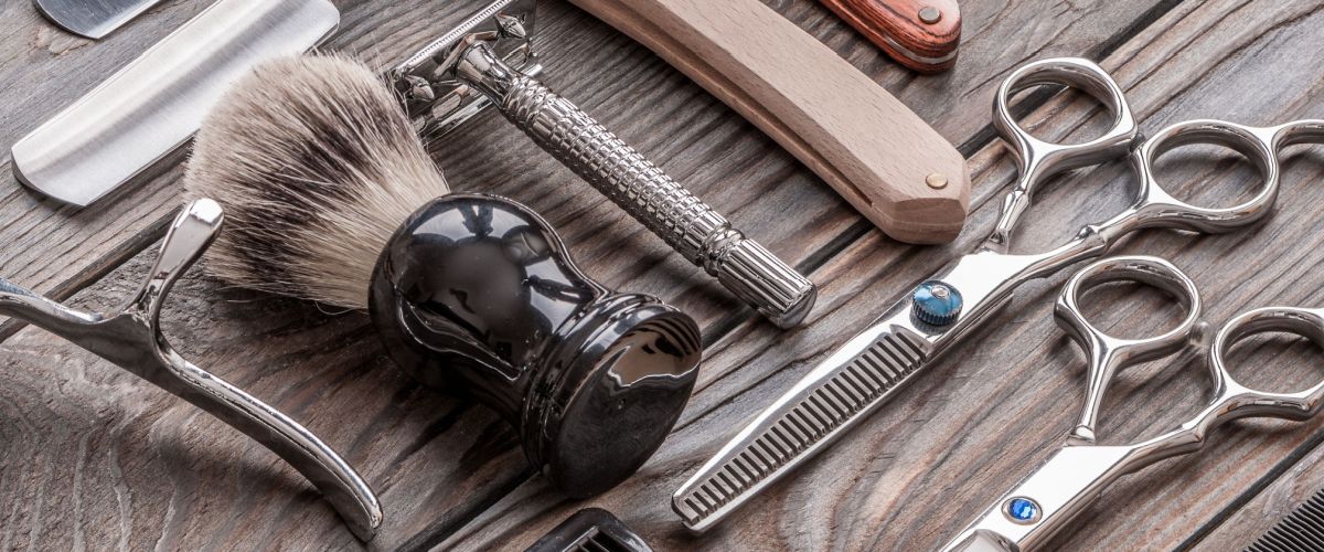 The tools of a Houston barber for a full day of barbershop work.